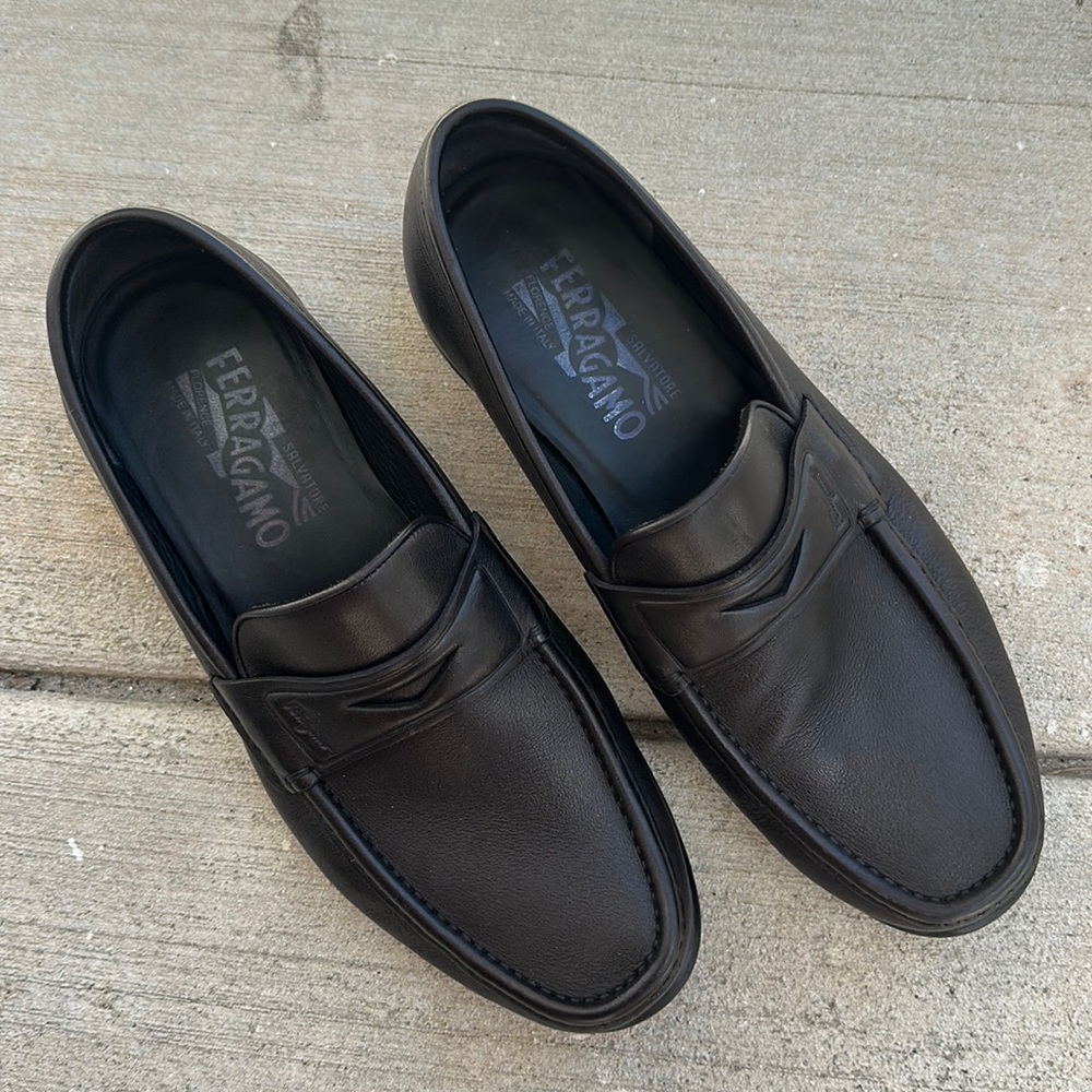 Classic Ferragamo Men’s Leather Loafers